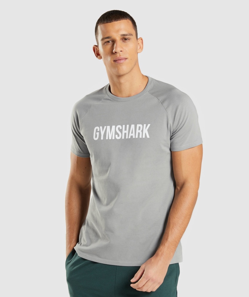 Gymshark Apollo T-shirt ανδρική καπνιστή γκρι