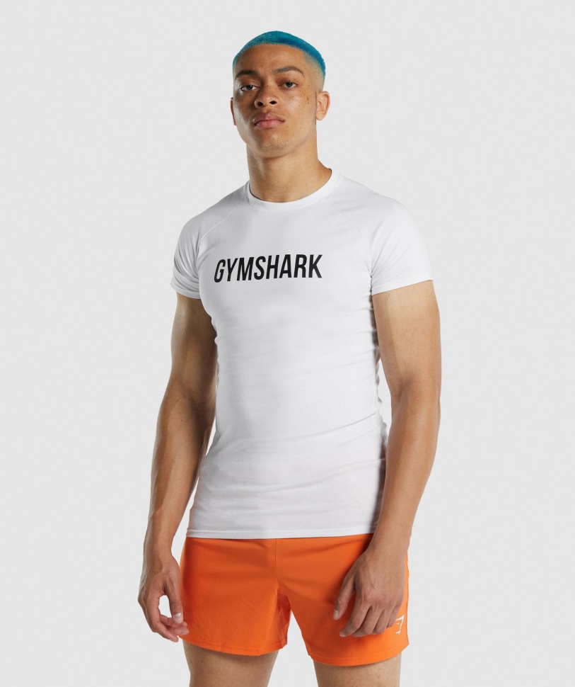 λευκή μπλούζα Gymshark Apollo