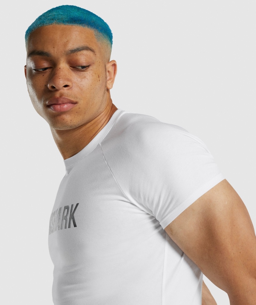 λευκή μπλούζα Gymshark Apollo