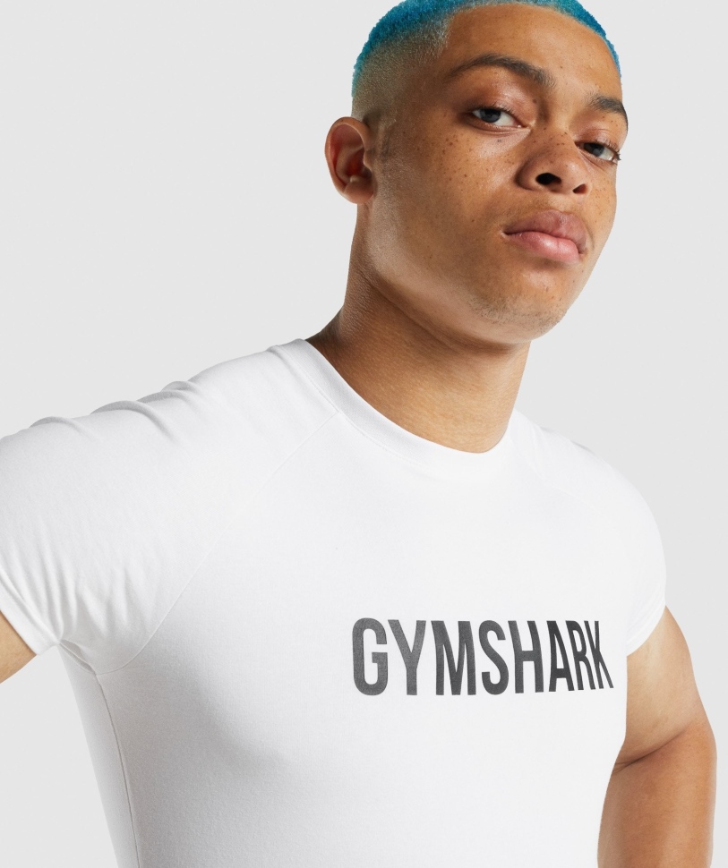 λευκή μπλούζα Gymshark Apollo