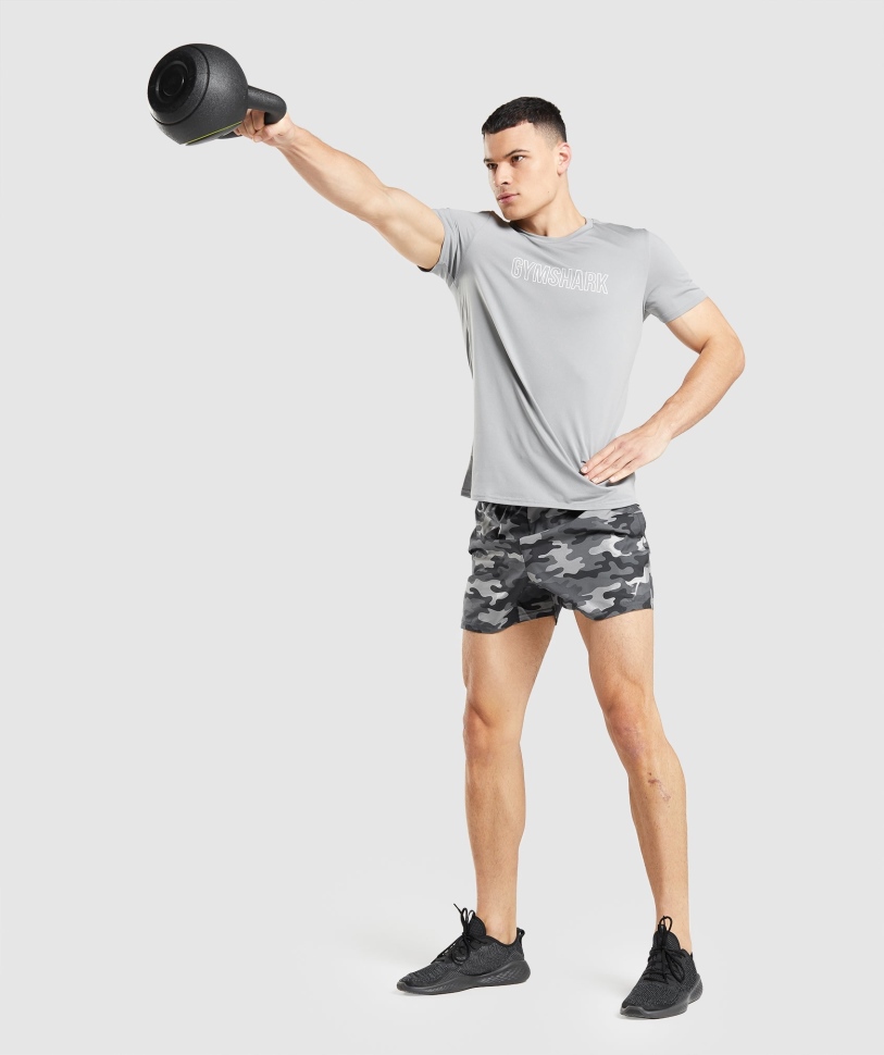 Gymshark άφιξη γραφικό μπλουζάκι καπνιστό γκρι