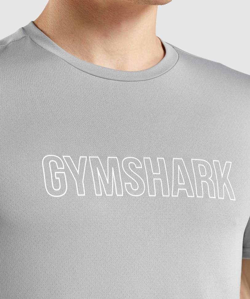 Gymshark άφιξη γραφικό μπλουζάκι καπνιστό γκρι