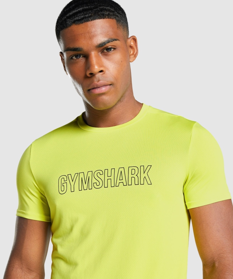 Gymshark άφιξη γραφικό μπλουζάκι κίτρινο