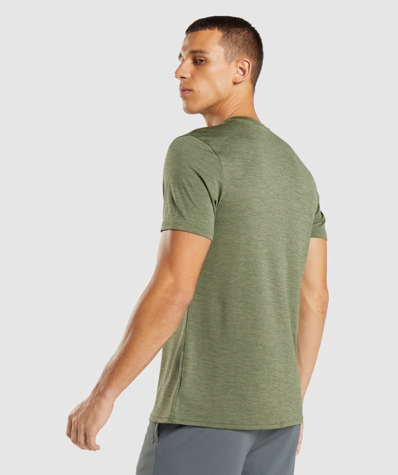 Gymshark άφιξη Marl T-shirt Core Olive-olive Marl