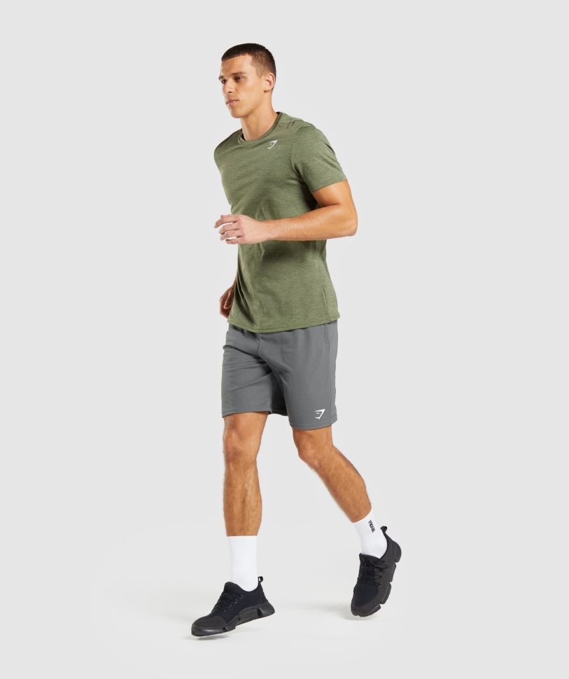 Gymshark άφιξη Marl T-shirt Core Olive-olive Marl