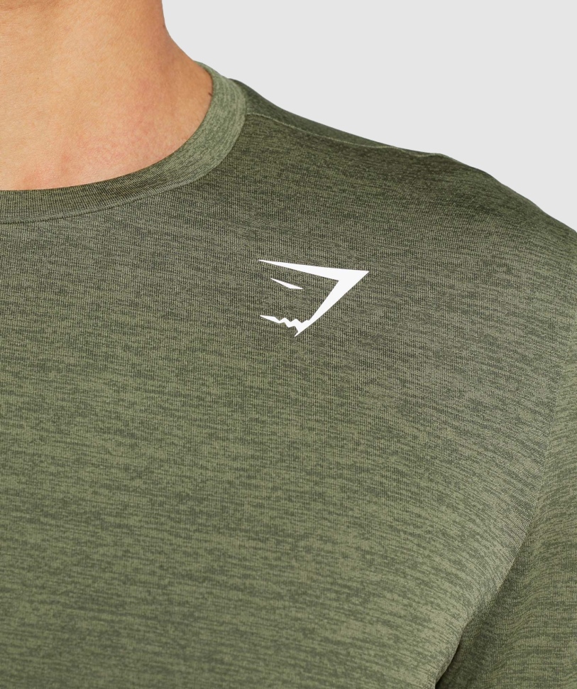 Gymshark άφιξη Marl T-shirt Core Olive-olive Marl
