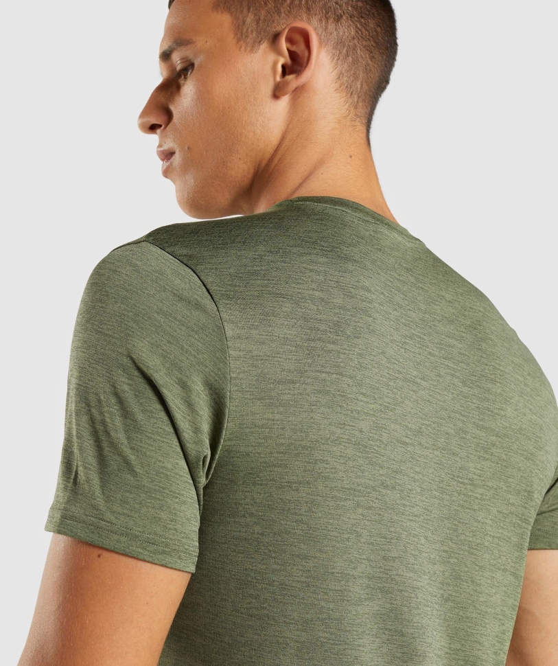 Gymshark άφιξη Marl T-shirt Core Olive-olive Marl