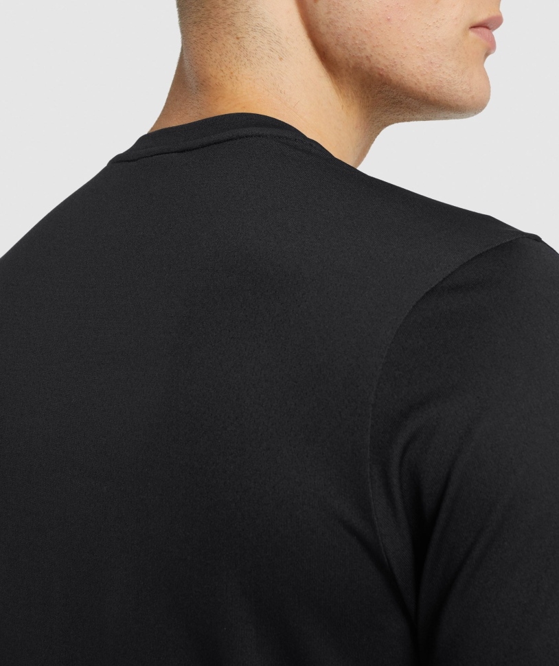 Gymshark άφιξη κανονική μπλούζα σε μαύρο χρώμα