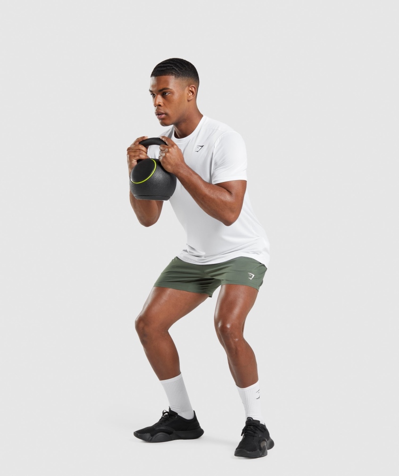 Gymshark άφιξη κανονική εφαρμογή μπλουζάκι λευκό