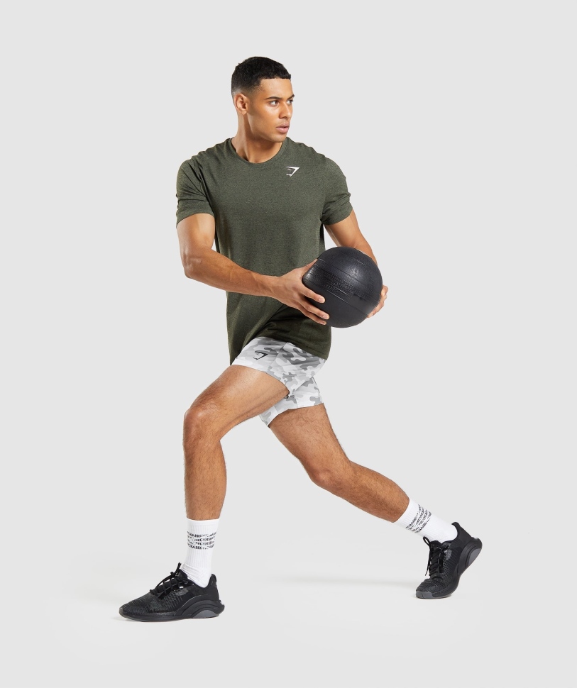 Gymshark άφιξη χωρίς ραφή κοντομάνικο μπλουζάκι με πυρήνα ελιάς μάργα