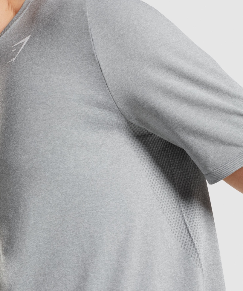 Gymshark άφιξη χωρίς ραφή μπλουζάκι γκρι