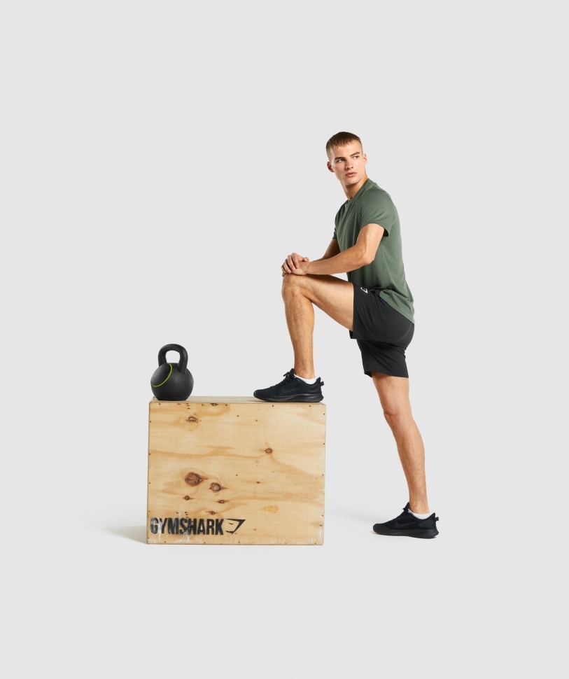 Μαύρο σορτς άφιξης Gymshark