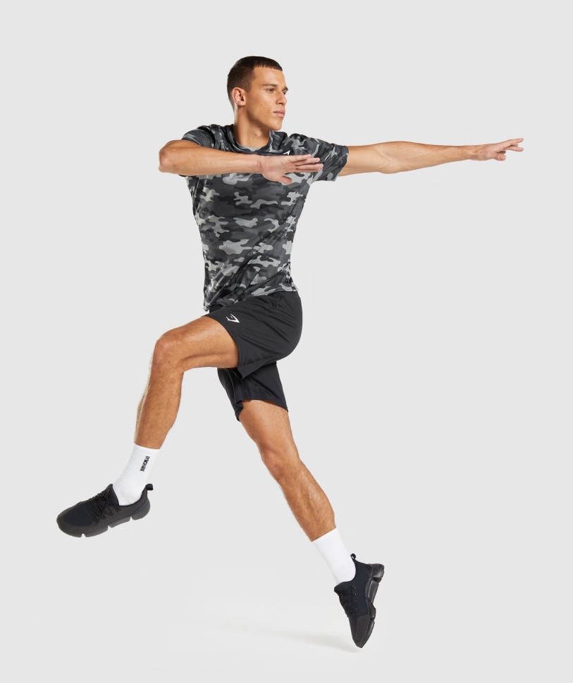 ανδρικό μπλουζάκι άφιξης Gymshark με γκρι τύπωμα