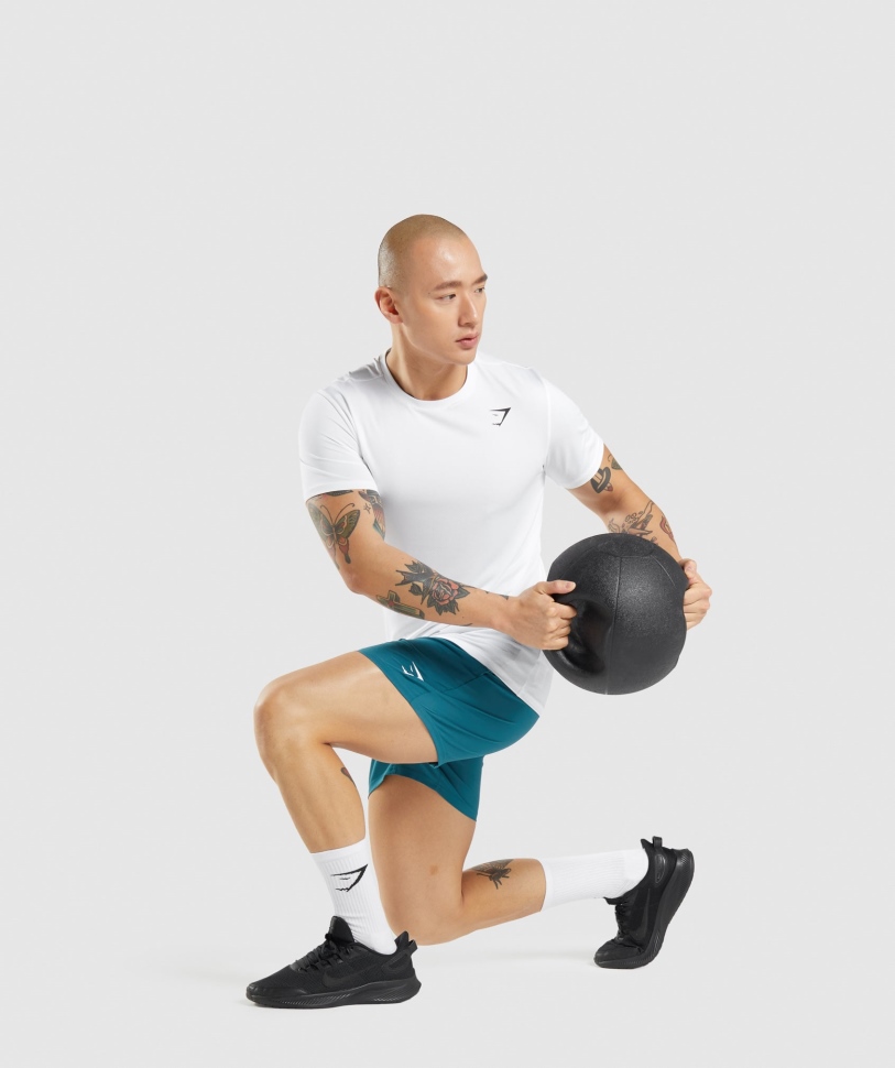 λευκό μπλουζάκι άφιξης Gymshark