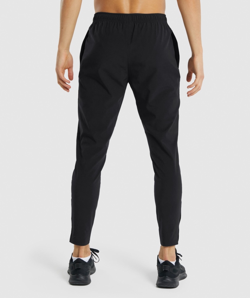 Gymshark άφιξη υφαντά Joggers μαύρο