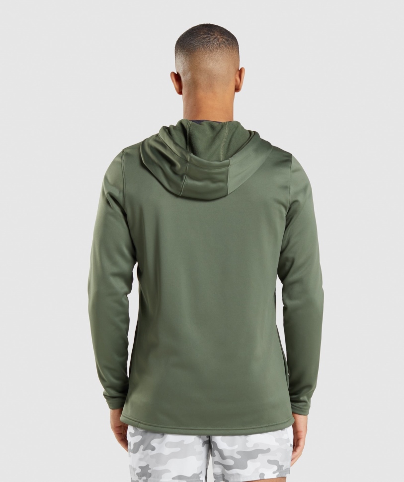 Gymshark άφιξη με φερμουάρ μέχρι Hoodie Core Olive