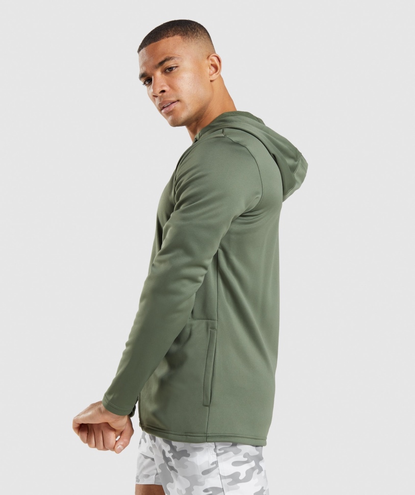 Gymshark άφιξη με φερμουάρ μέχρι Hoodie Core Olive