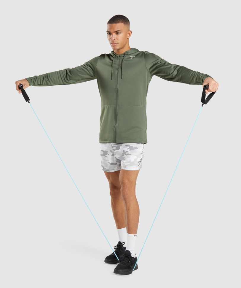 Gymshark άφιξη με φερμουάρ μέχρι Hoodie Core Olive