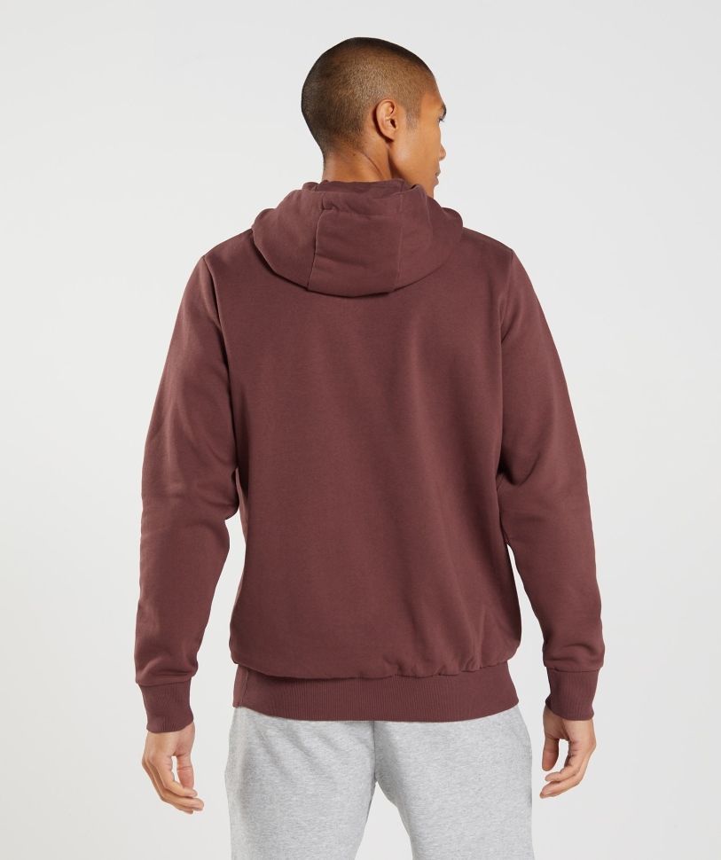 Gymshark Block Hoodie καφέ κερασι