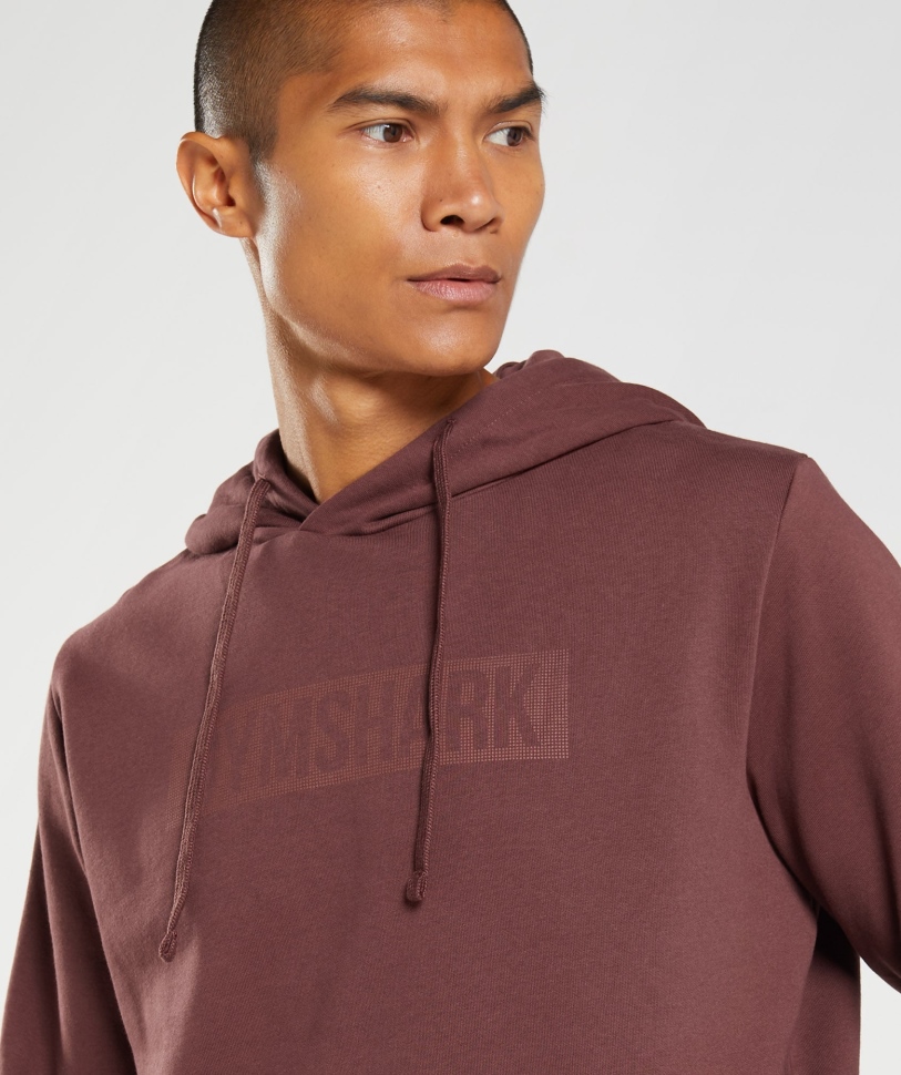 Gymshark Block Hoodie καφέ κερασι