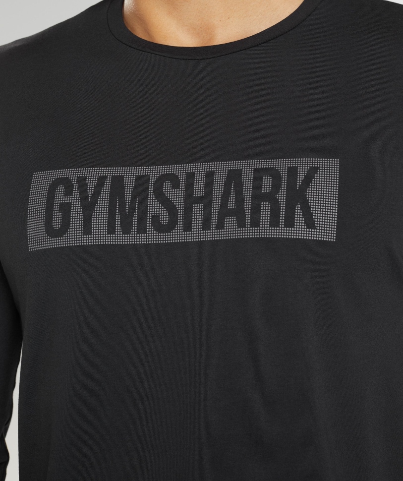 Gymshark Block μακρυμάνικο μπλουζάκι μαύρο
