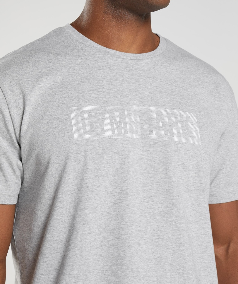 T-shirt Gymshark Block ανοιχτό γκρι μάργα