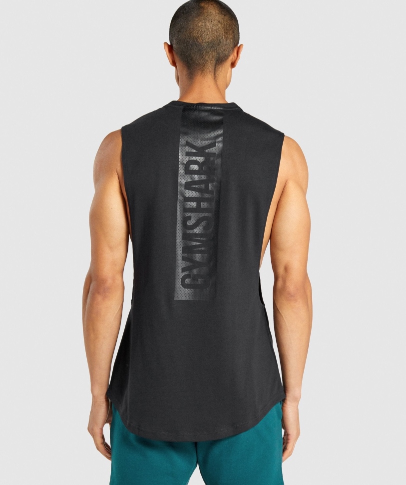 Gymshark Bold Drop Tank Tank μαύρο