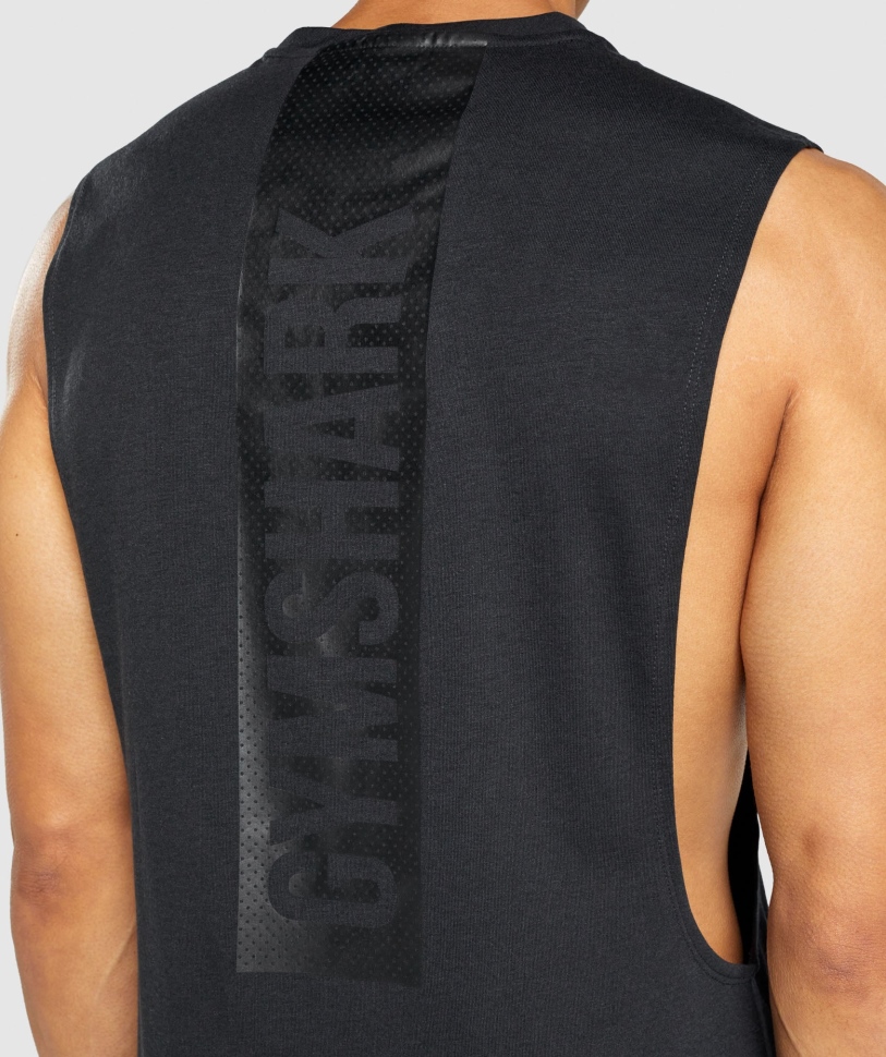 Gymshark Bold Drop Tank Tank μαύρο