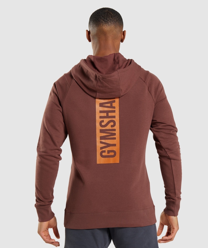 Gymshark τολμηρό Hoodie καφέ κερασί
