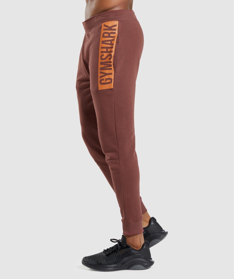 Gymshark Bold Joggers Cherry Brown