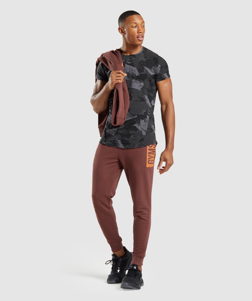 Gymshark Bold Joggers Cherry Brown
