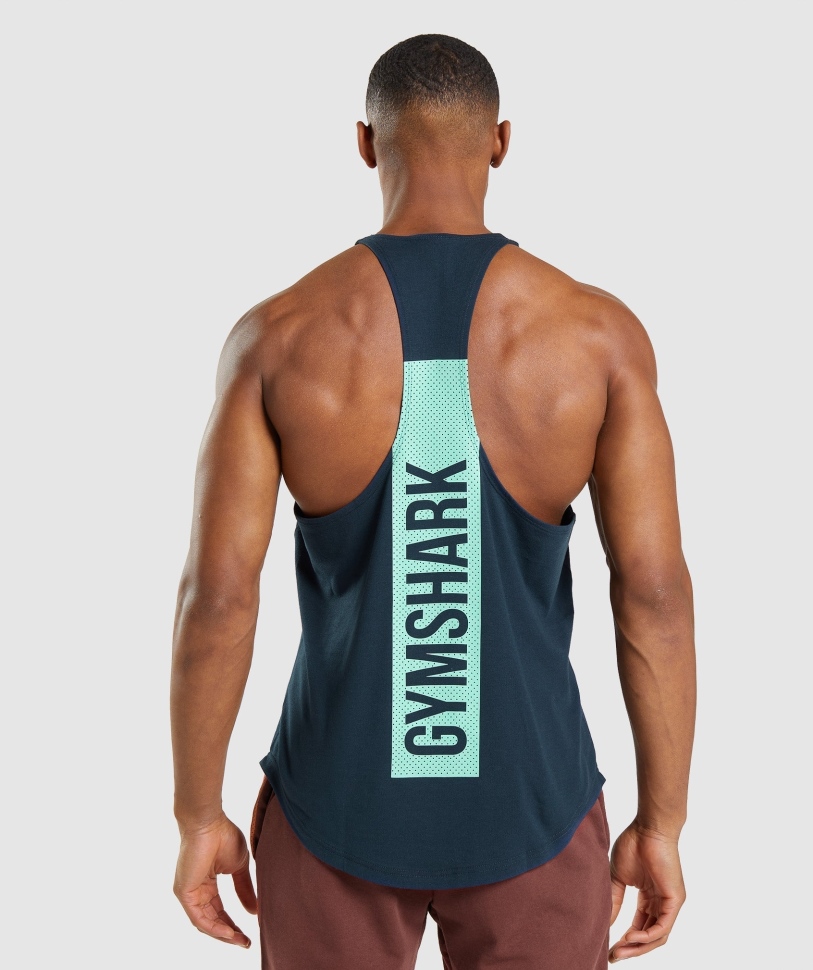 Gymshark τολμηρό Stringer Navy