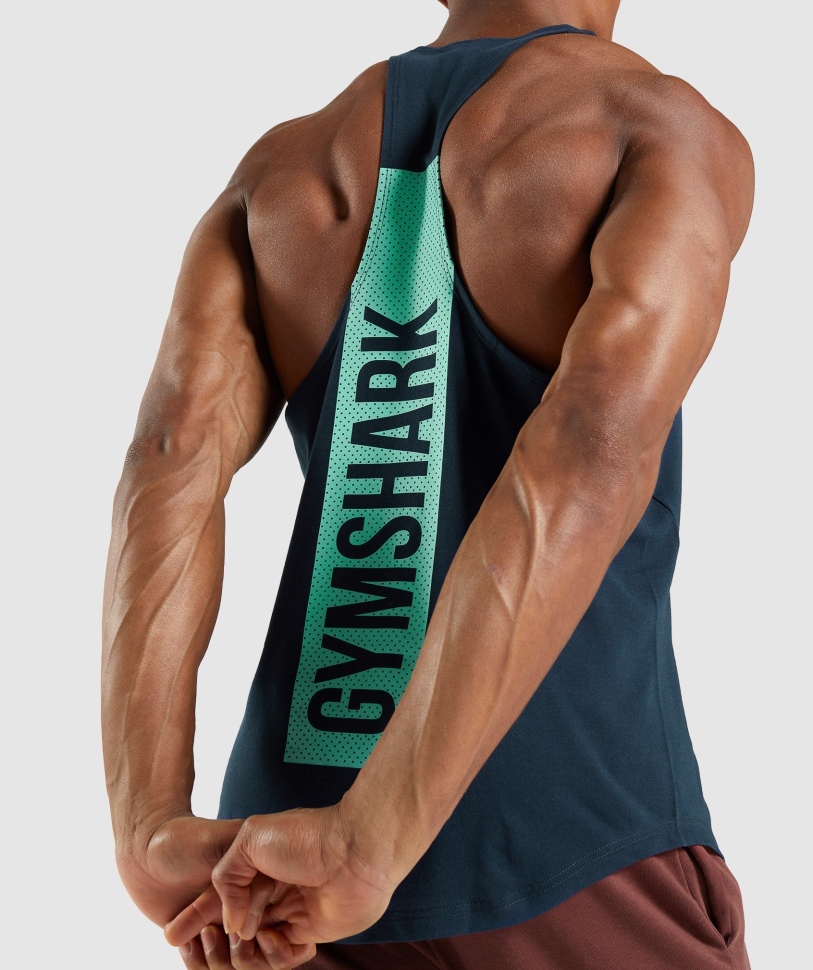 Gymshark τολμηρό Stringer Navy