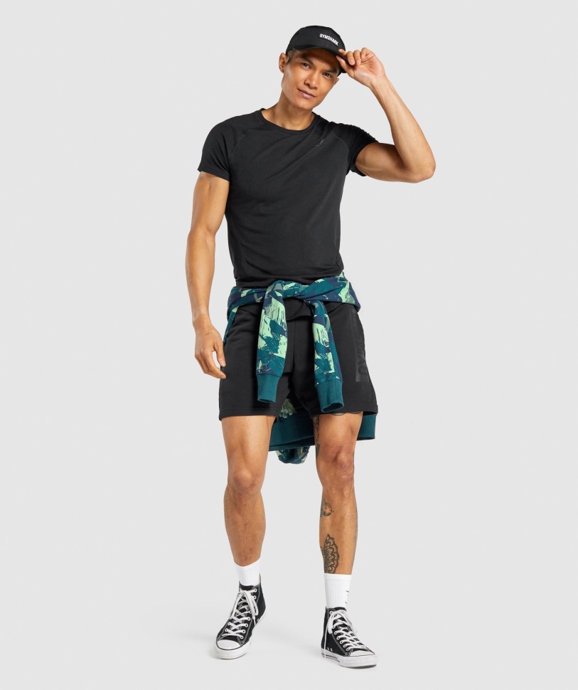 Gymshark τολμηρό μπλουζάκι μαύρο