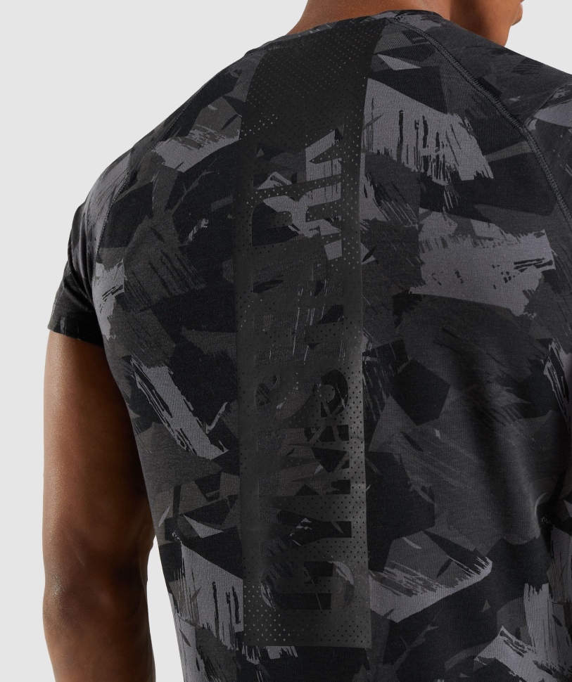 Gymshark τολμηρό μπλουζάκι σε γκρι στάμπα