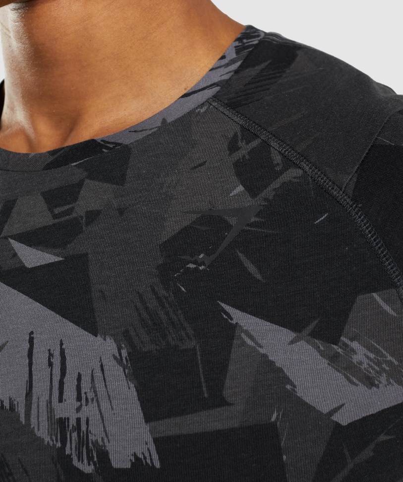 Gymshark τολμηρό μπλουζάκι σε γκρι στάμπα