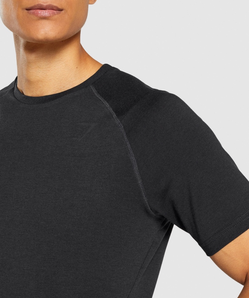 Gymshark τολμηρό ανδρικό μπλουζάκι μαύρο