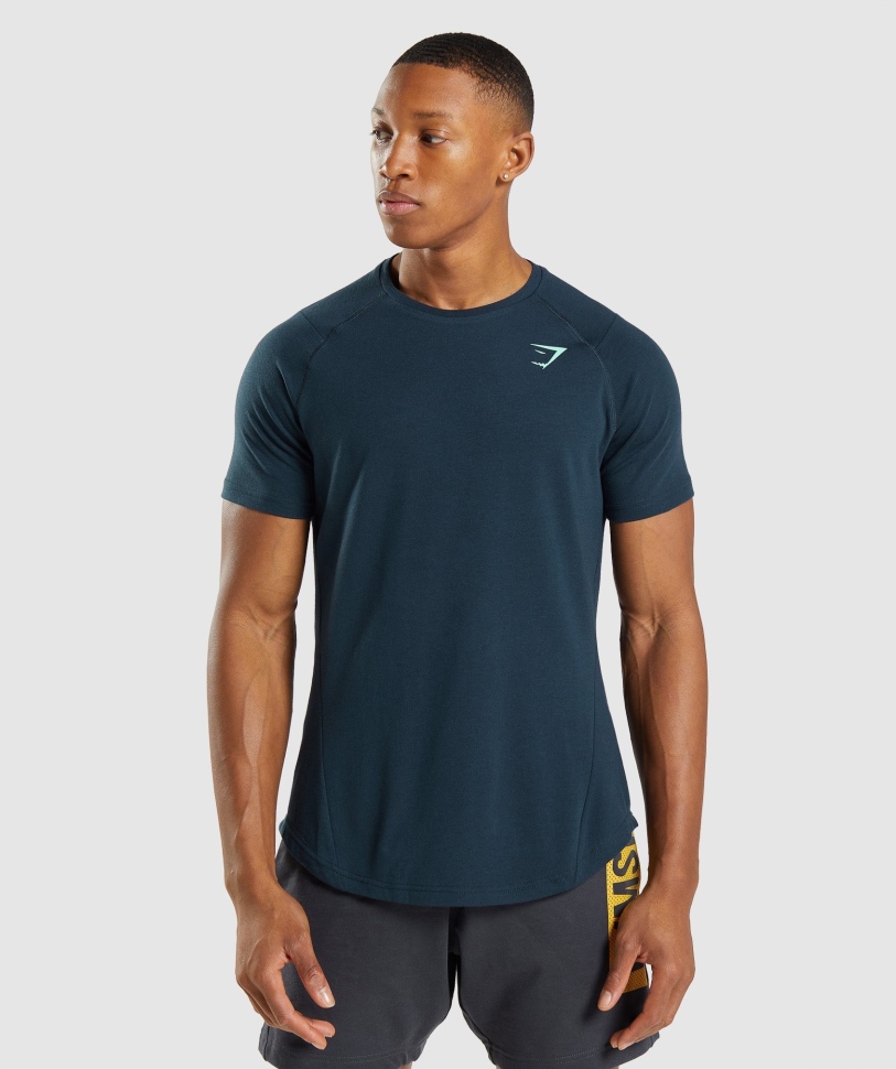 Gymshark τολμηρό T-shirt ανδρικό ναυτικό