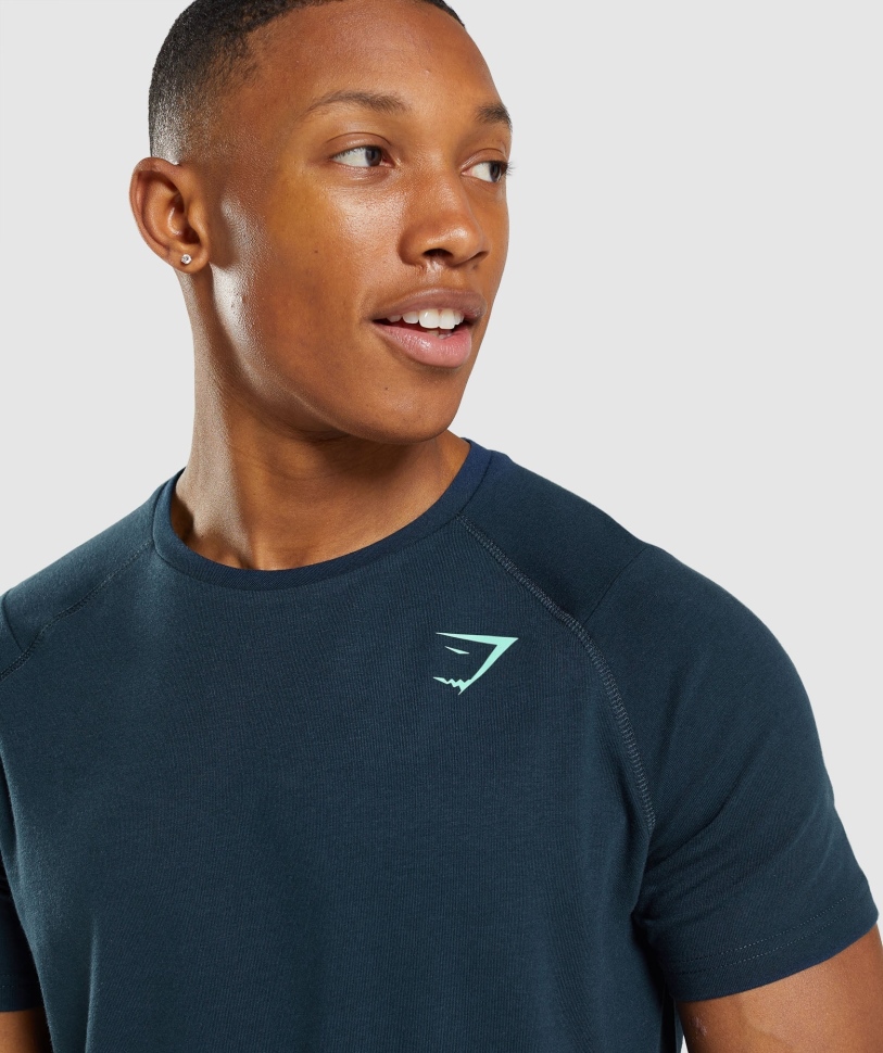 Gymshark τολμηρό T-shirt ανδρικό ναυτικό