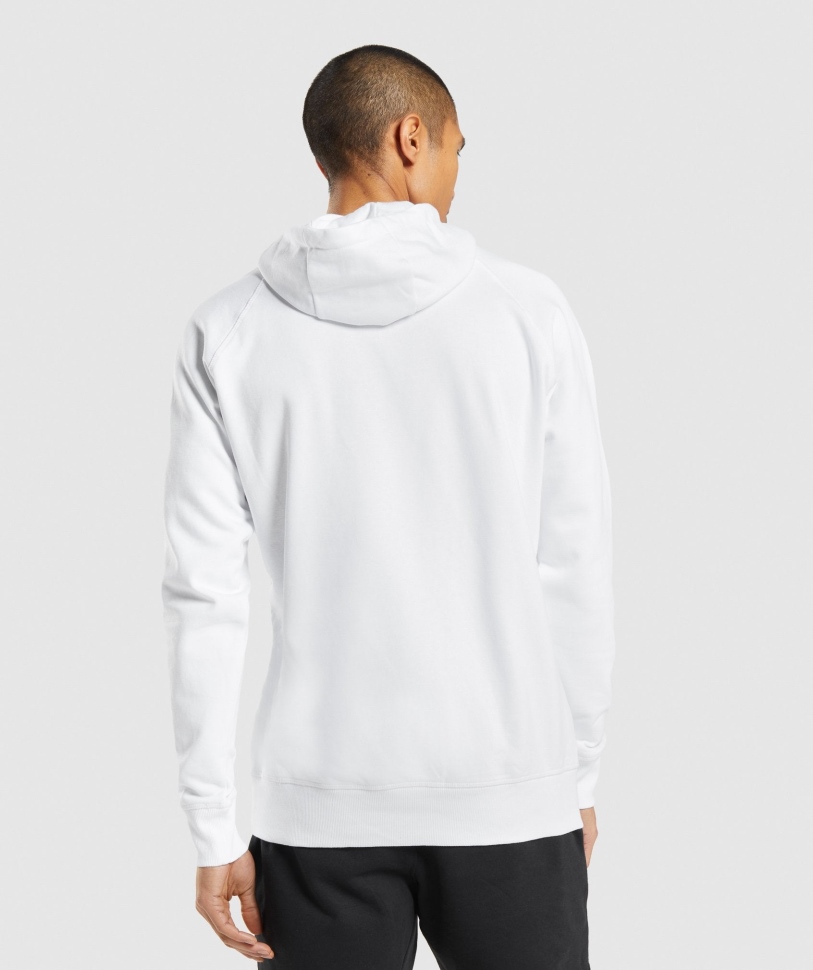 Gymshark κεντρικό Hoodie λευκό