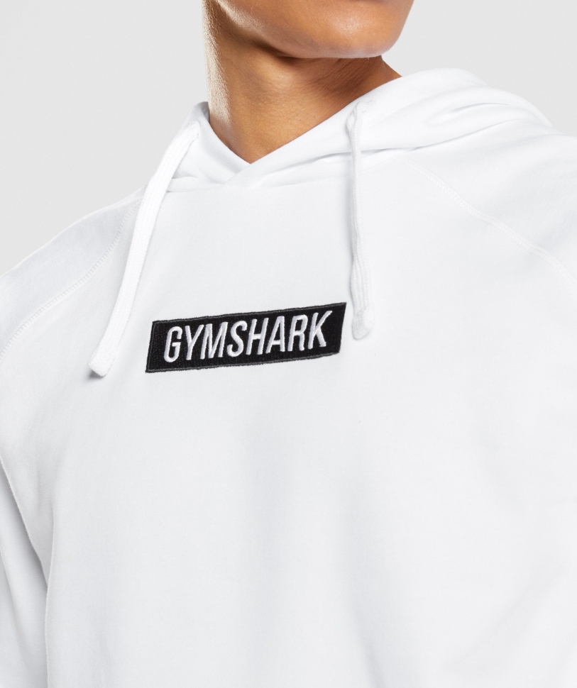 Gymshark κεντρικό Hoodie λευκό