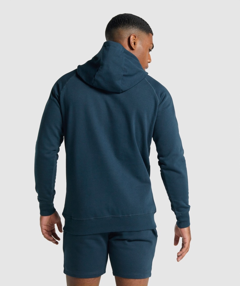 Gymshark Crest Hoodie Navy