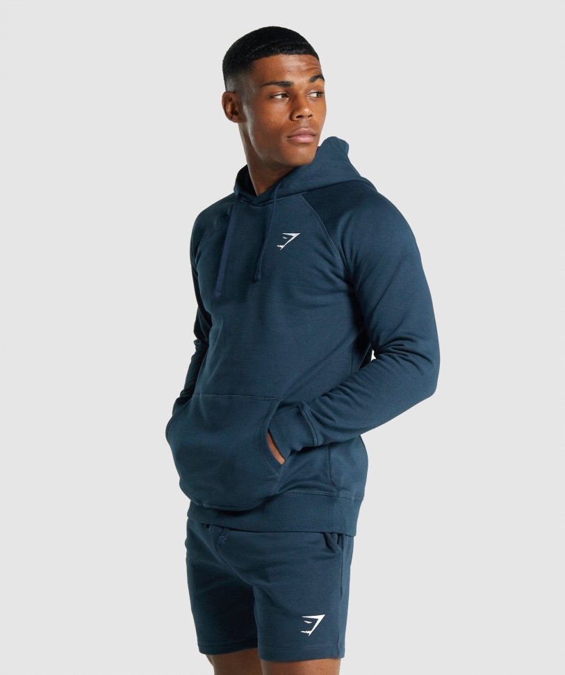 Gymshark Crest Hoodie Navy