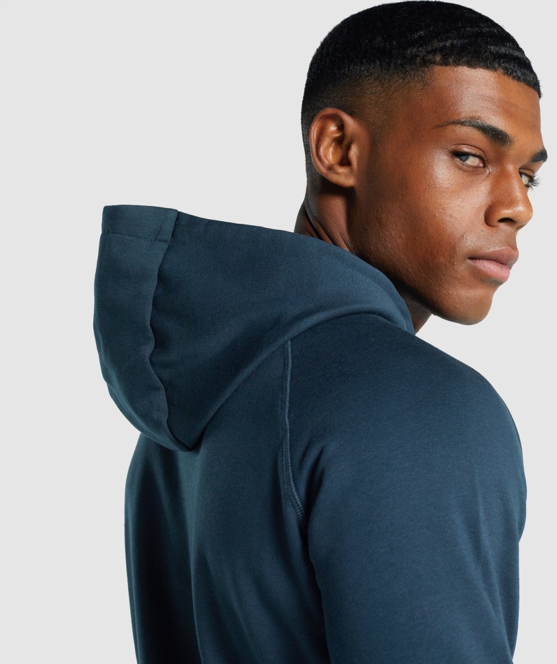 Gymshark Crest Hoodie Navy