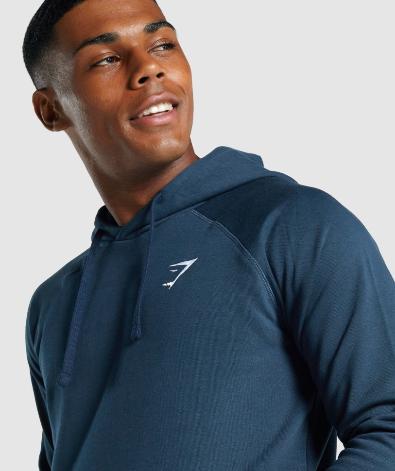 Gymshark Crest Hoodie Navy