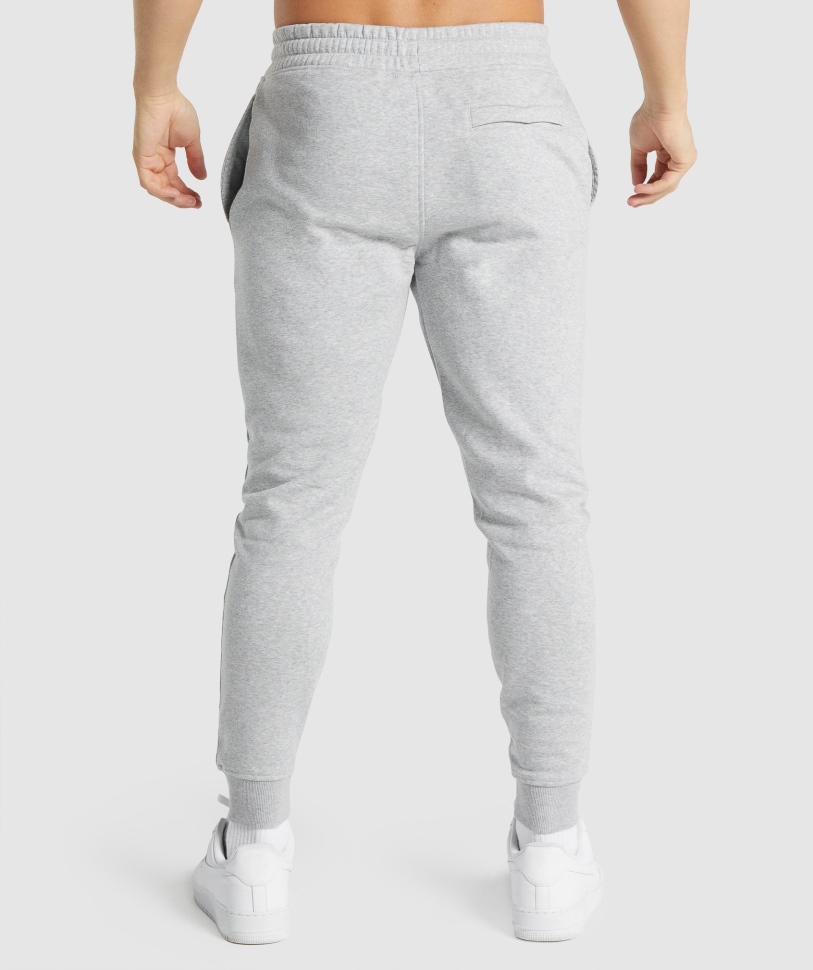 Gymshark Crest Joggers ανοιχτό γκρι πυρήνα Marl