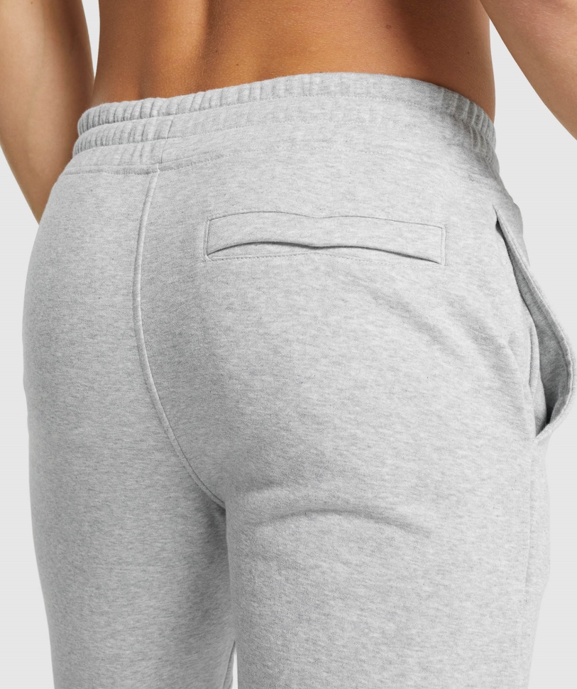 Gymshark Crest Joggers ανοιχτό γκρι πυρήνα Marl