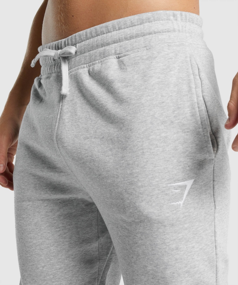 Gymshark Crest Joggers ανοιχτό γκρι πυρήνα Marl