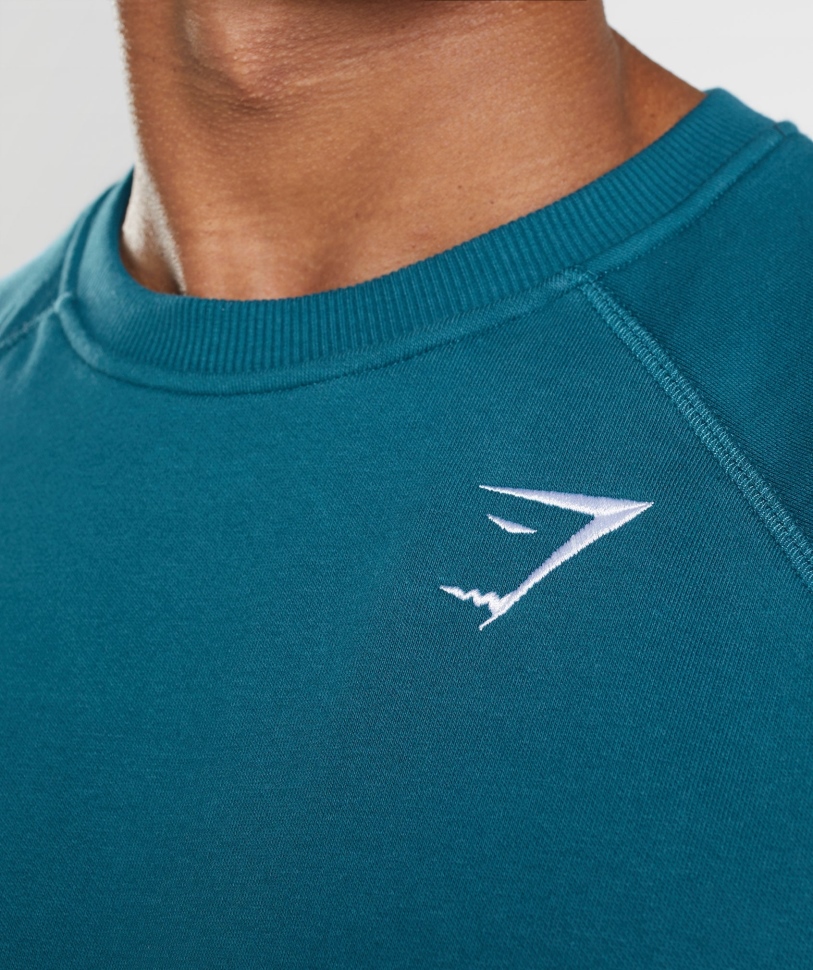 φούτερ Gymshark Crest μπλε Ατλαντικό