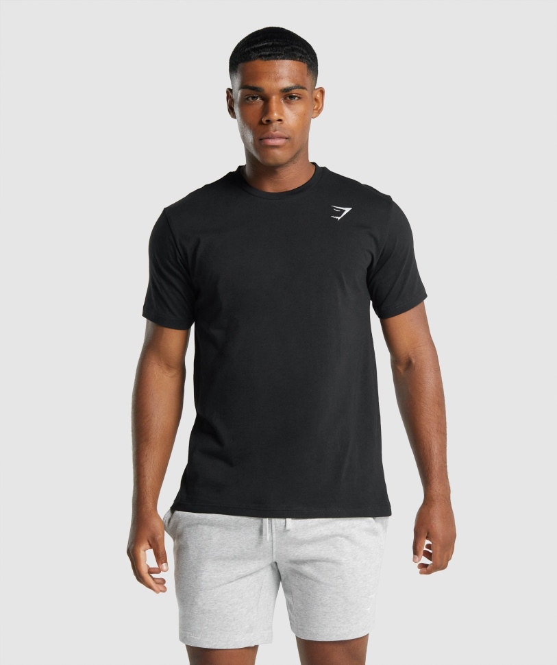 Gymshark Crest T-shirt μαύρο